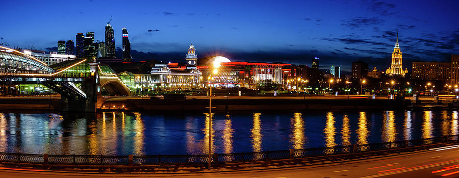 Kiev Railway Station and Moscow City Photograph by Alexey Stiop