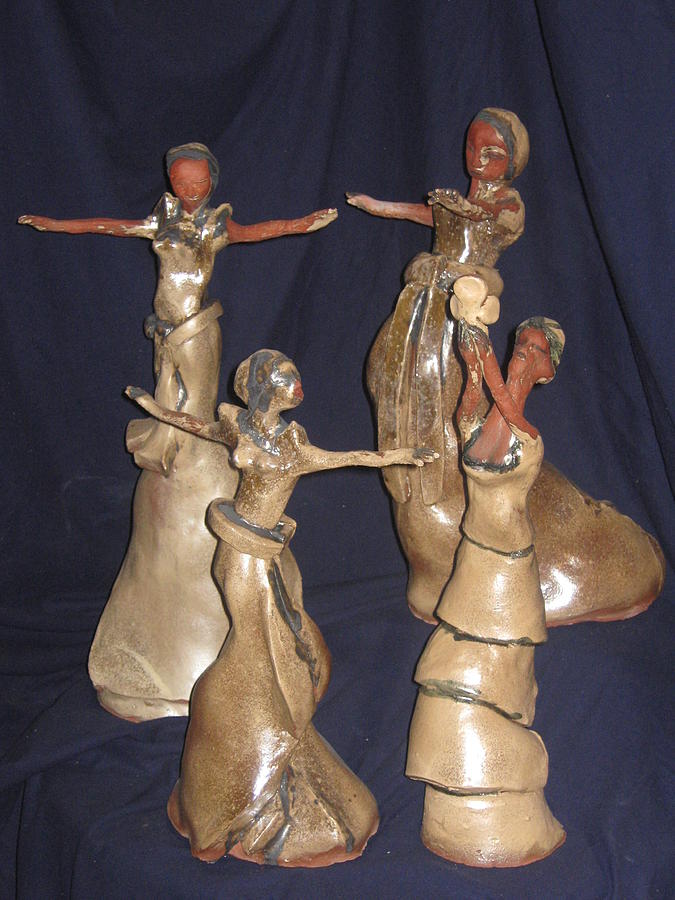 Kiganda Dance Troupe Sculpture by Gloria Ssali