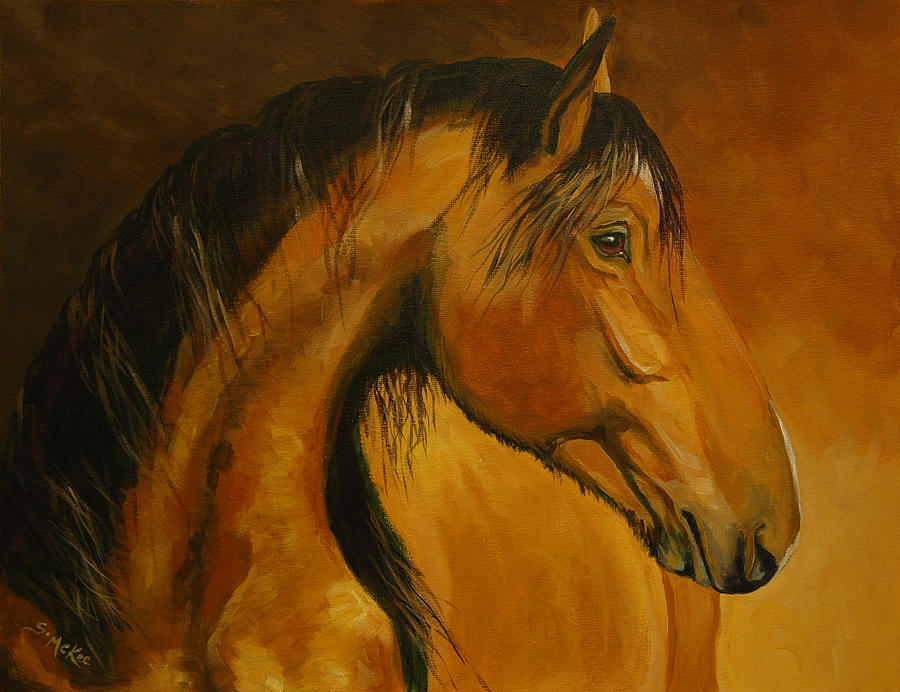 Horse Painting - Kiger Sunrise by Suzanne McKee