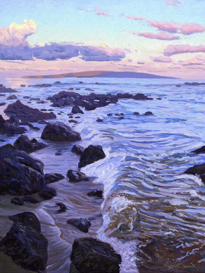Beach Painting - Kihei Sunrise by Steve Simon