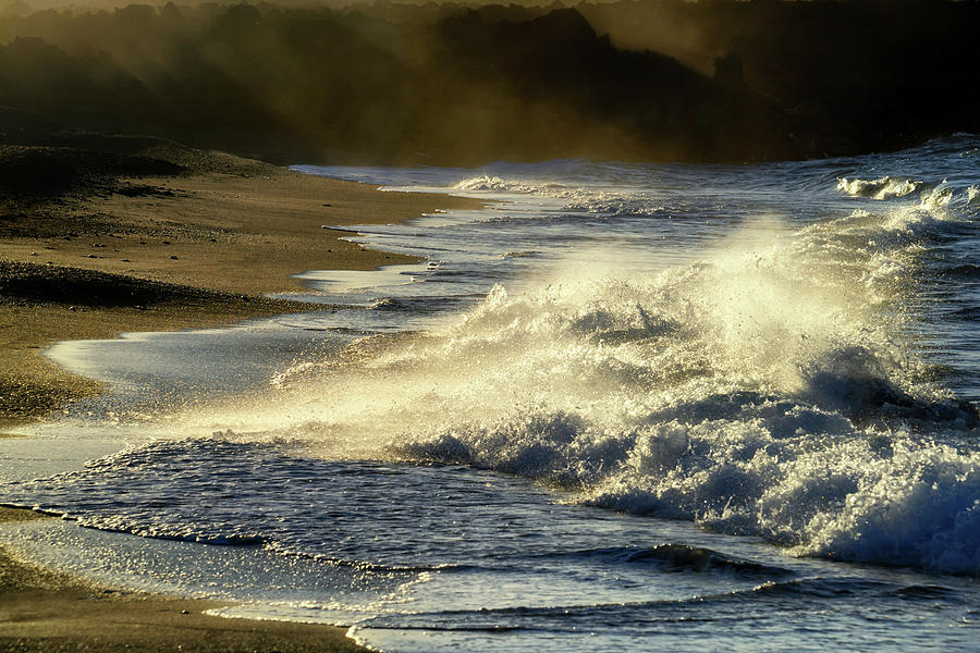 Kiholo Beach Mist Photograph by Christopher Johnson