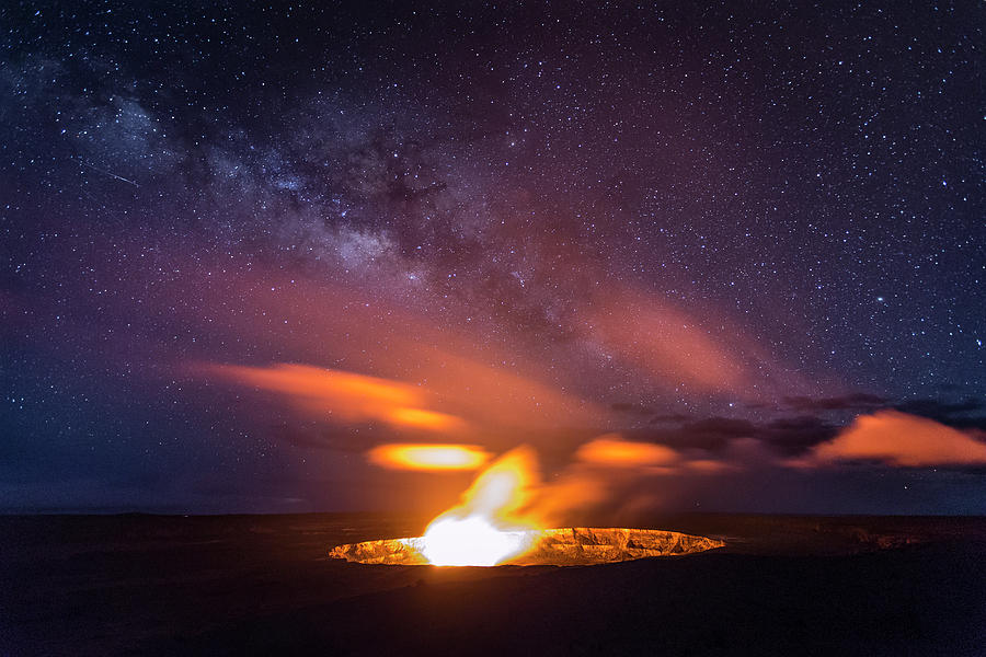 Kilauea Under the Stars Photograph by Anthony Frabbiele - Fine Art America