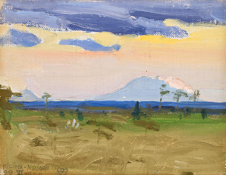 Kilima-Ndjaro, 22 VI.1909 Painting by Akseli Gallen-Kallela