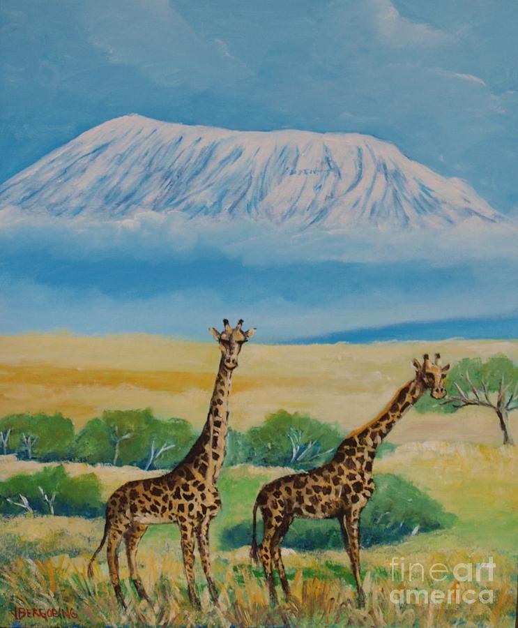Kilimandjaro Painting by Jean Pierre Bergoeing