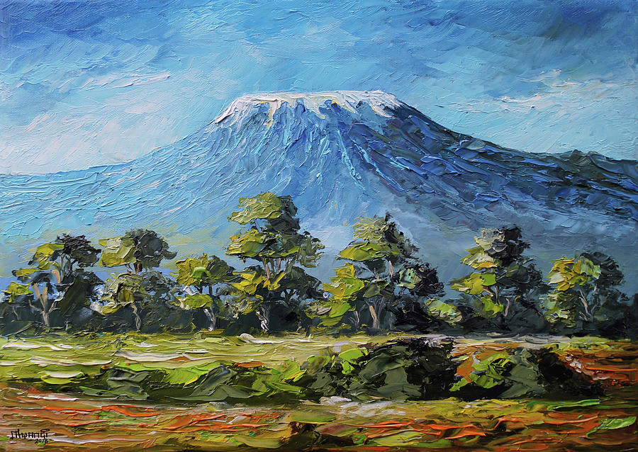 Kilimanjaro Morning Painting by Anthony Mwangi