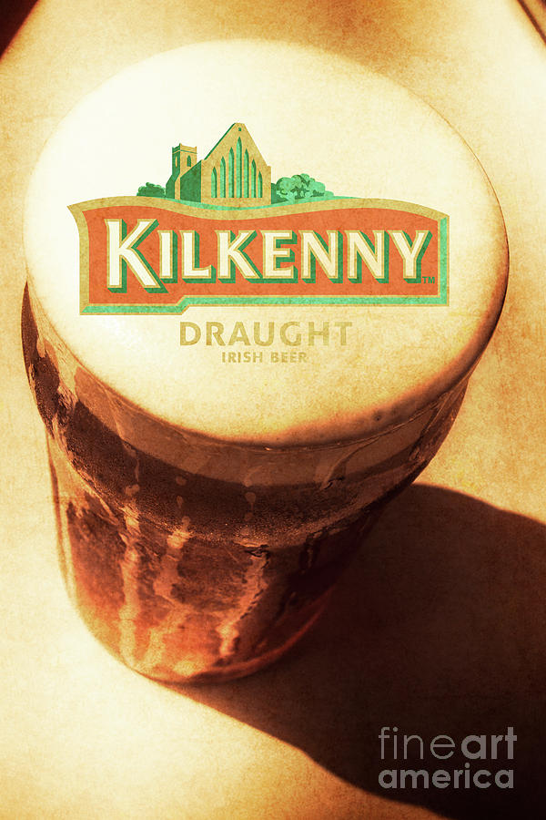 Beer Photograph - Kilkenny Draught Irish Beer Rusty Tin Sign by Jorgo Photography