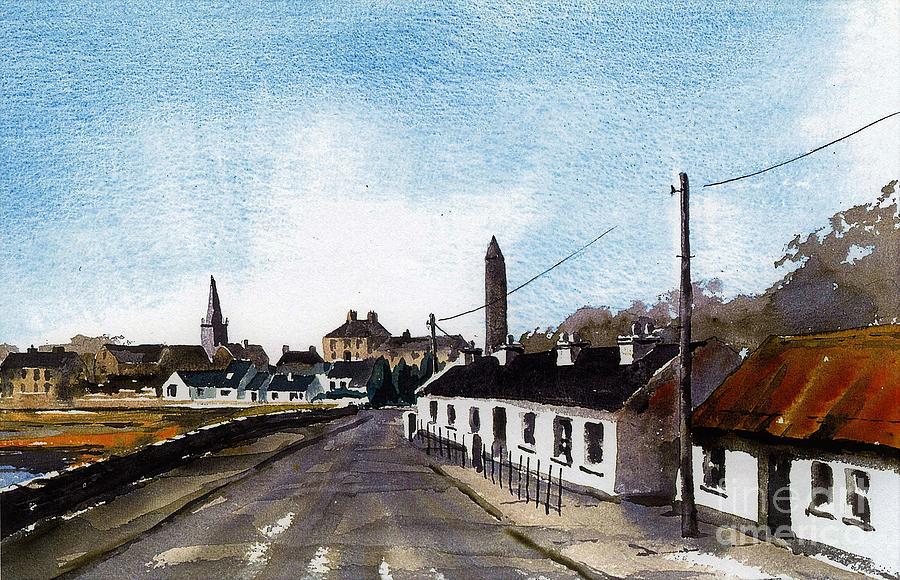 Killala Village Mayo Painting by Val Byrne