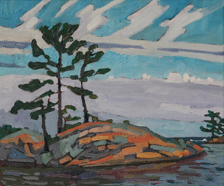 Impressionism Painting - Killarney Point Flagged Pines by Phil Chadwick
