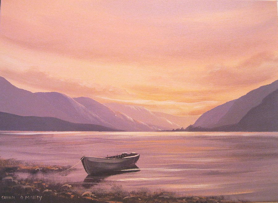 Killary Boat Painting by Cathal O malley