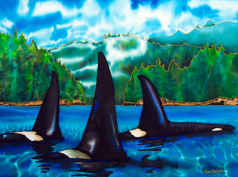 Killer Whales Painting by Daniel Jean-Baptiste