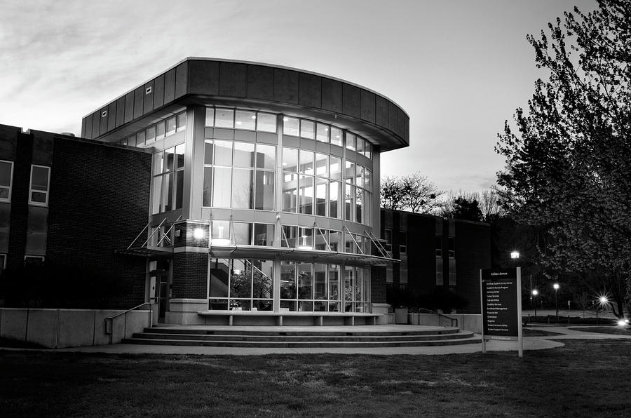 Killian Annex At Night In Black and White Photograph by Greg and Chrystal Mimbs