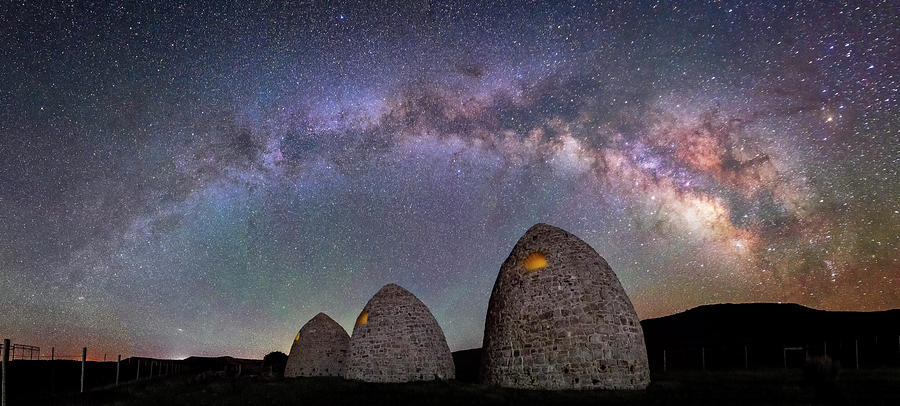 Kilns Under the Milky Way Photograph by Michael Ash