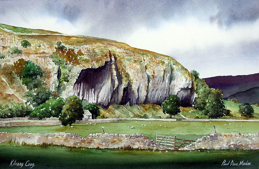Kilnsey Crag Painting by Paul Dene Marlor