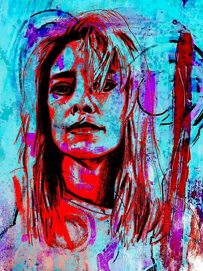 Kim Gordon - Back in Blue Remix Digital Art by Soma79 | Fine Art America