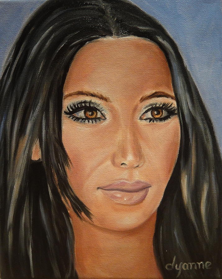 Portrait Painting - Kim Kardashian Celebrity Painting by Dyanne Parker