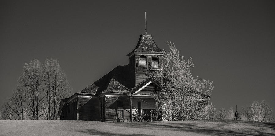 Kimberly School House Black And White Photograph by Paul Freidlund