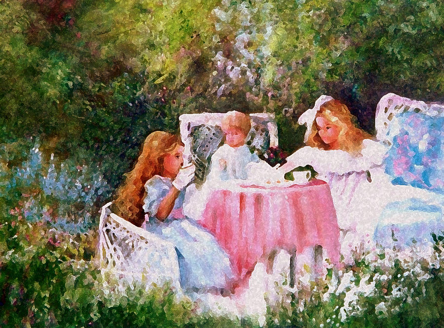 Kimbers Tea Party Painting by Sally Seago