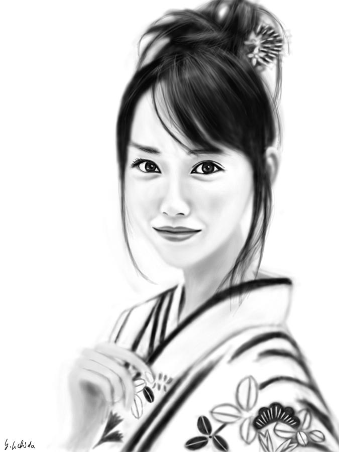 Portrait Painting - Kimono girl No.9 by Yoshiyuki Uchida
