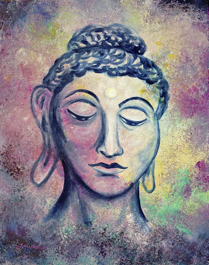 Kind Buddha Painting by Laura Iverson