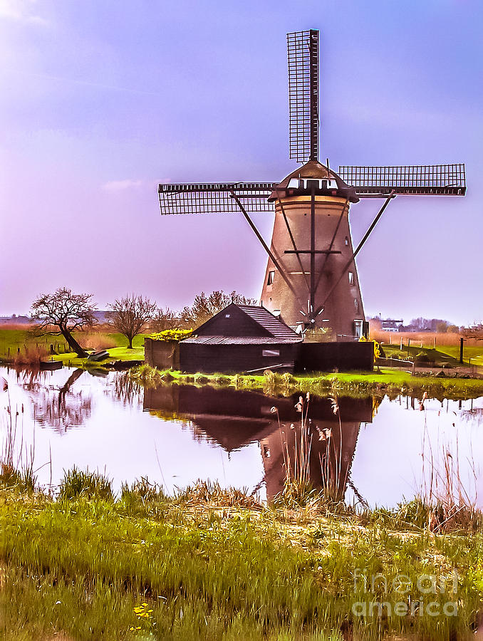 Kinderdijk watermills Photograph by Claudia M Photography