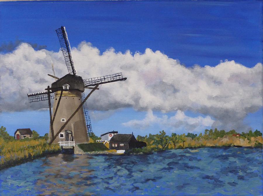 Kinderdijk Painting by Diane Arlitt