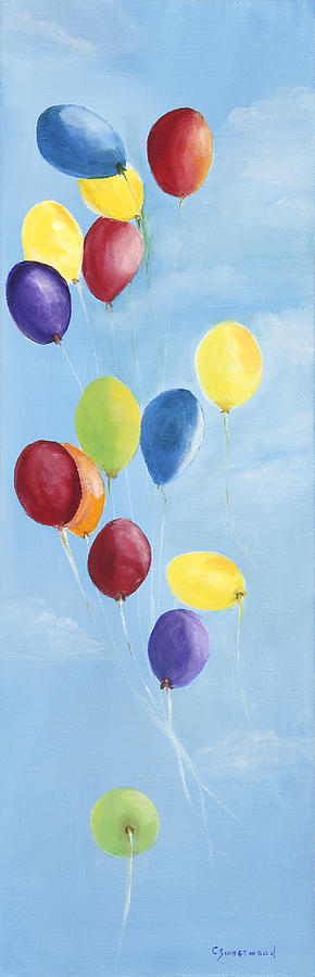Balloons Painting - Kinderfest by Carol Sweetwood
