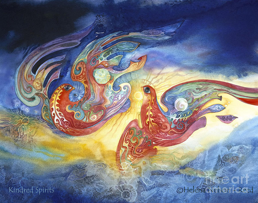 Phoenix Painting - Kindred Spirits by Helena Nelson - Reed