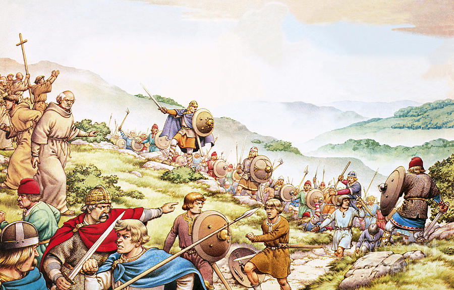 King Painting - King Aethelfrith Of Northumbria by Pat Nicolle King Painting - King Aethelfrith Of Northumbria by Pat Nicolle