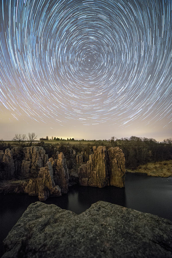 Sky Photograph - King and Queen Star Trails by Aaron J Groen