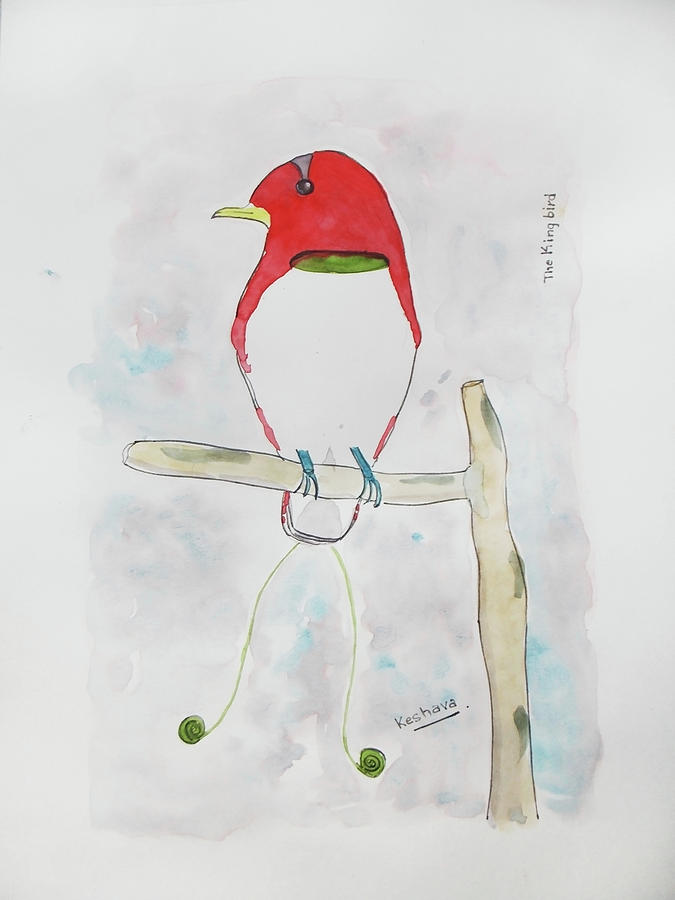 King Bird of Paradise Painting by Keshava Shukla