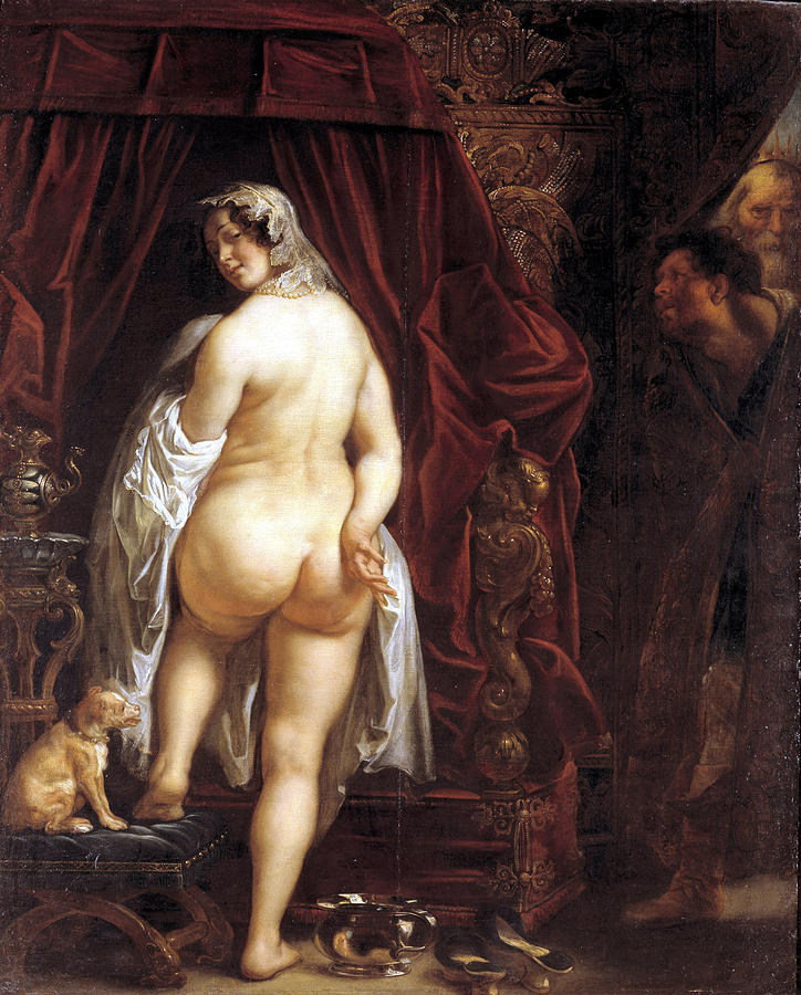 King Candaules of Lydia Showing his Wife to Gyges Painting by Jacob Jordaens