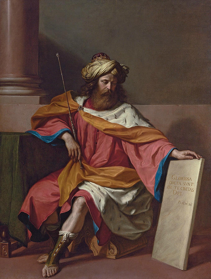 King David Painting by Guercino