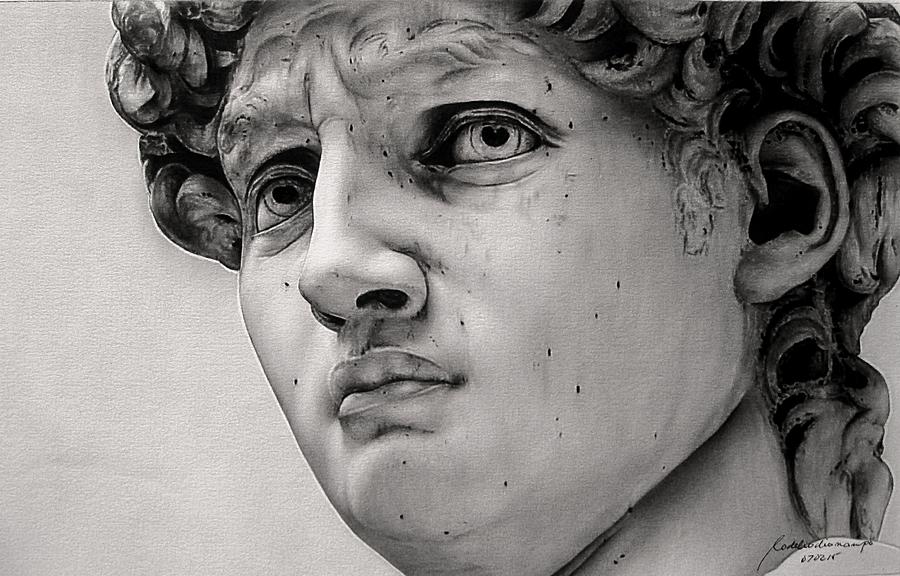 King David Head Drawing by Rodelio Diomampo | Fine Art America