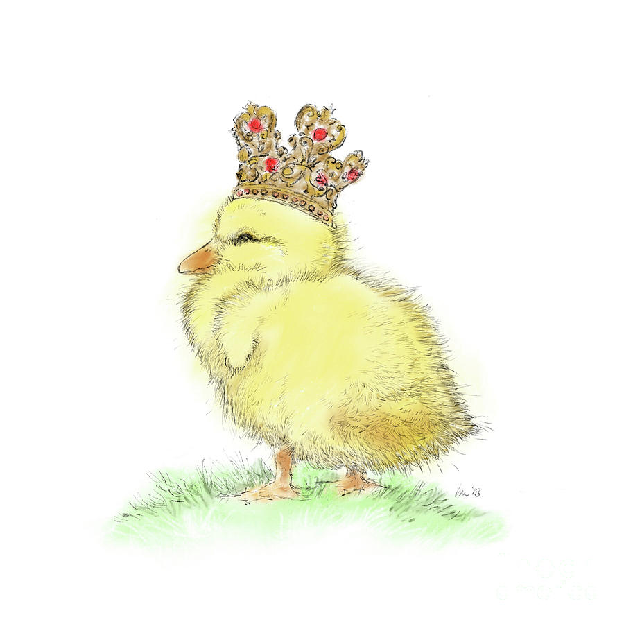 King Duckling Drawing by Laurie Musser | Fine Art America