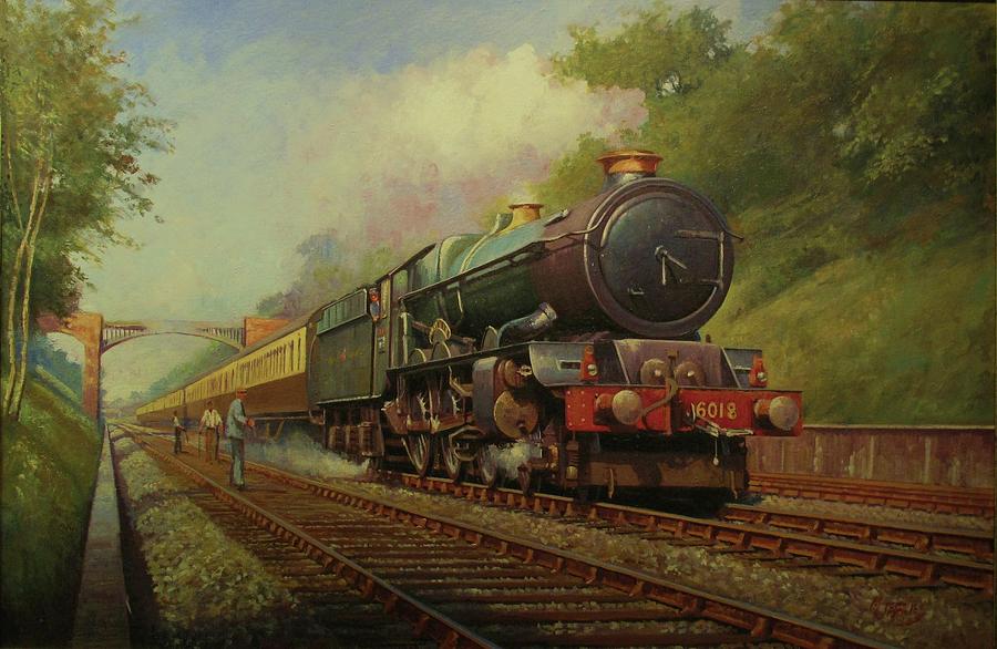 King in Sonning cutting. Painting by Mike Jeffries