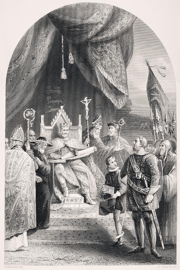 King John Sealing The Magna Carta At Drawing by Vintage Design Pics