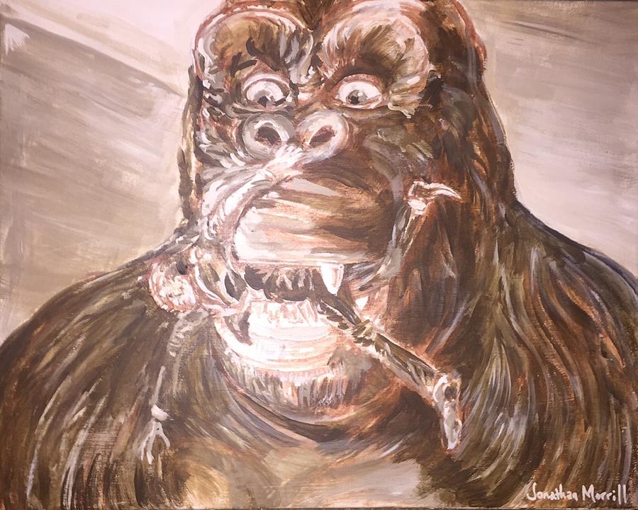 King Kong - Deleted Scene - Kong With A Manhattanite Painting by Jonathan Morrill