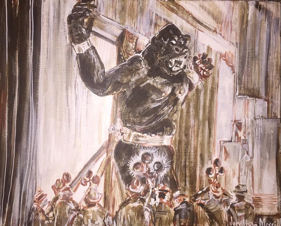 King Kong - Flashbulbs Anger Kong Painting by Jonathan Morrill