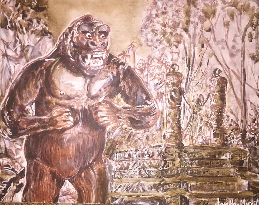 King Kong - King Kong Arrives Painting by Jonathan Morrill