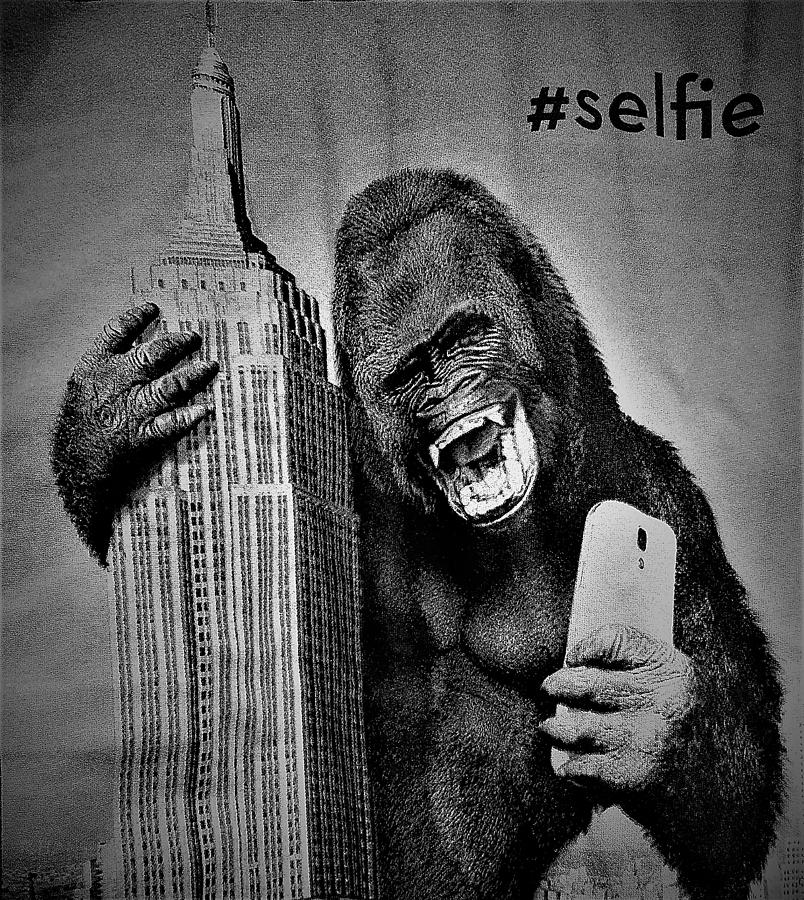 King Kong Selfie B W  Photograph by Rob Hans