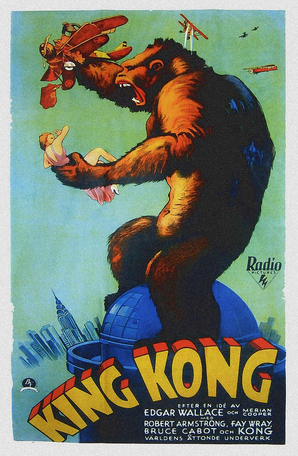 King Kong Photograph - King Kong, Swedish Poster Art, 1933 by Everett