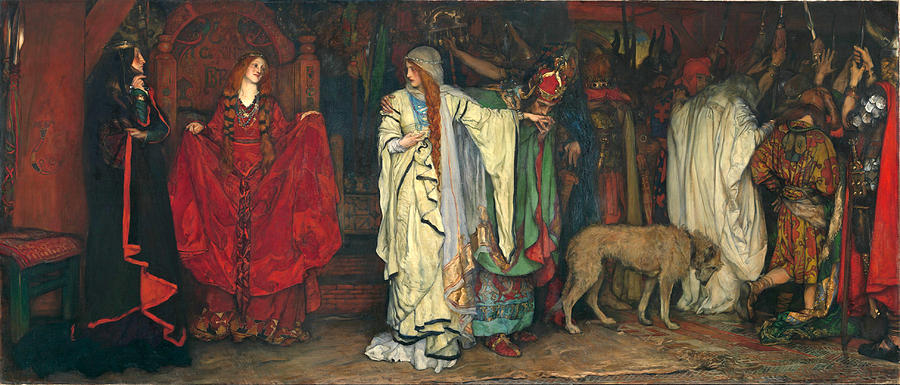 King Lear. Act I Scene I Painting by Edwin Austin Abbey