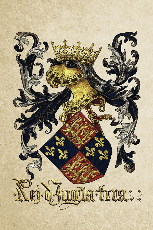 King of England Coat of Arms - Livro do Armeiro-Mor Digital Art by Serge Averbukh