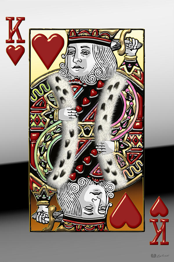 King of Hearts   Digital Art by Serge Averbukh