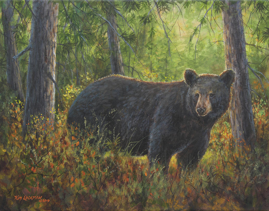 Wildlife Painting - King of His Domain by Kim Lockman