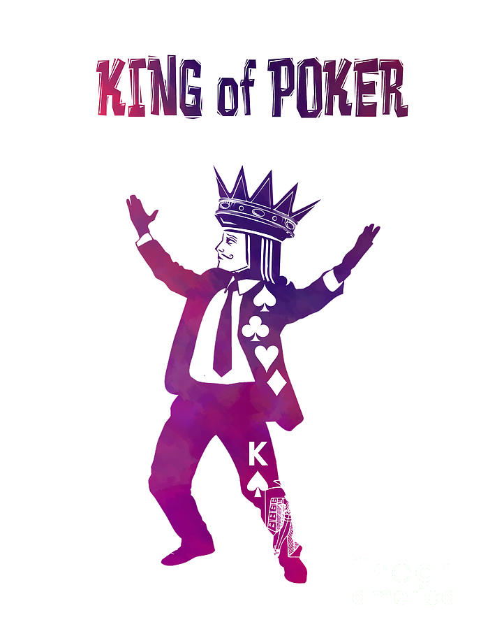King of Poker purple Digital Art by Justyna Jaszke JBJart