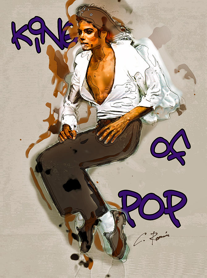King Of Pop Digital Art by Charlie Roman
