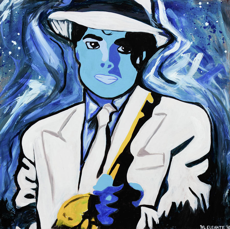 Michael Jackson Painting - King of Pop with Gun by SL Elevate