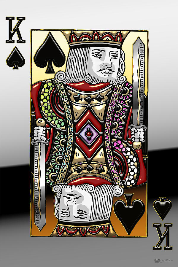 King of Spades   Digital Art by Serge Averbukh