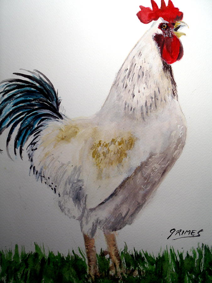 King of the Coop Painting by Carol Grimes